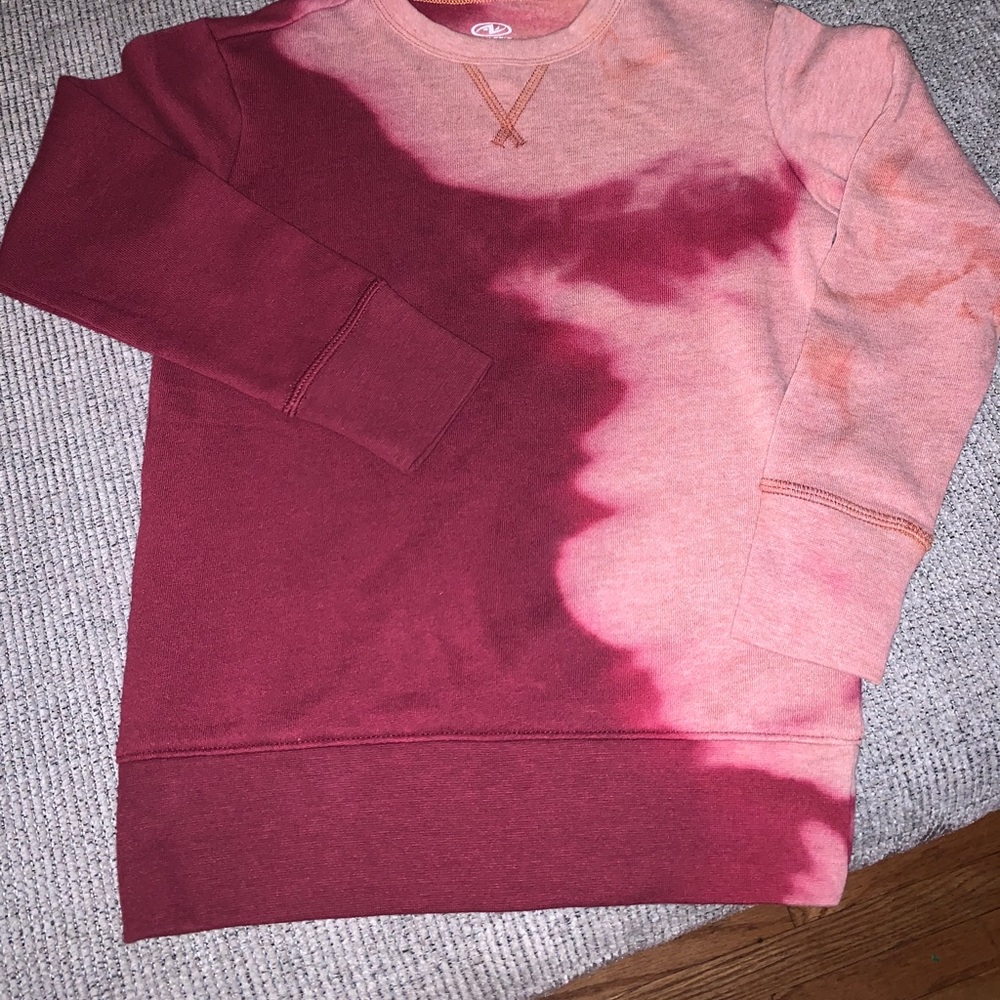 Small kids bleach dyed sweatshirt